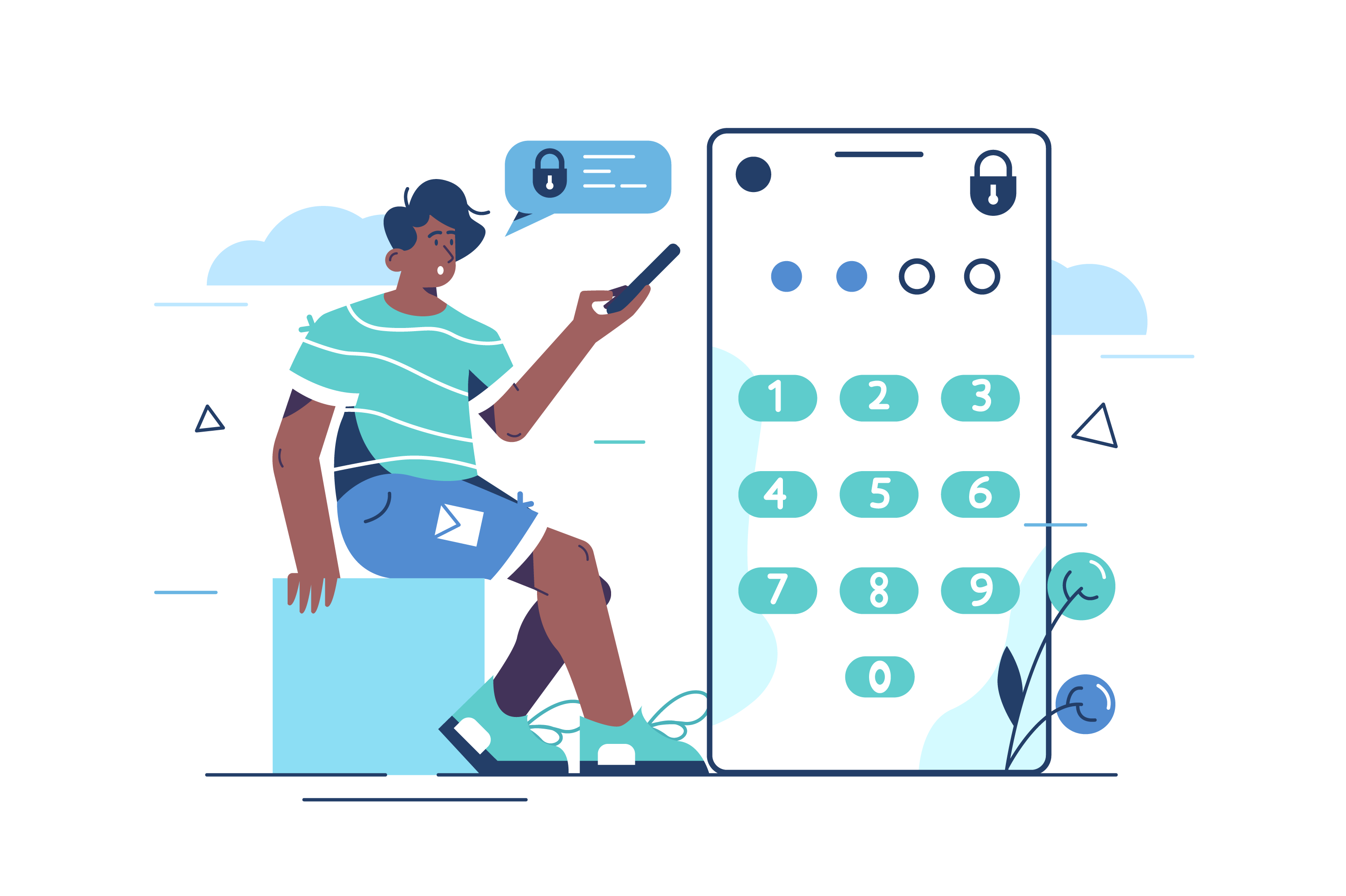 Lock, shield, or safe—conveying security and trust