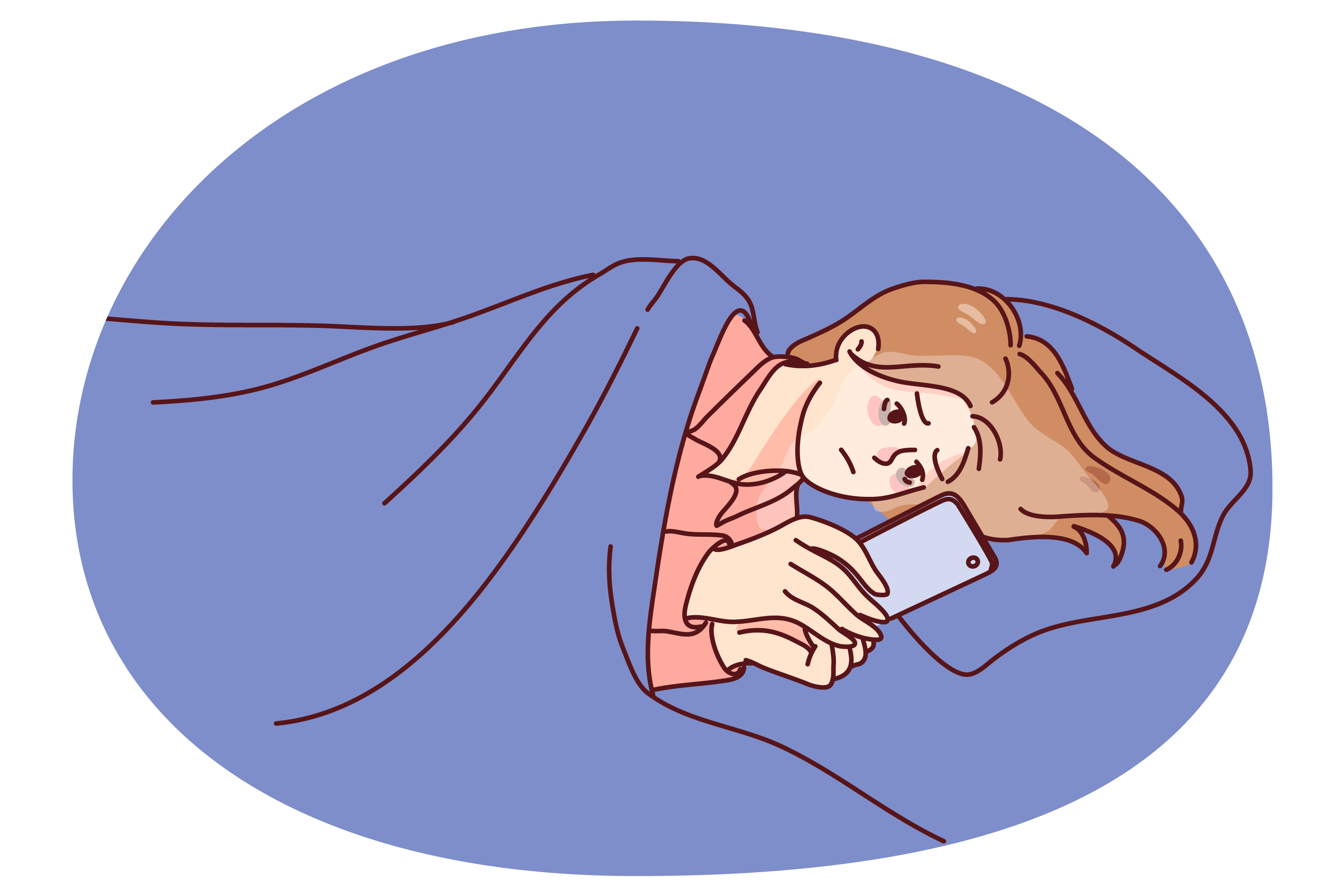 Night scene, person alone with phone—help is there